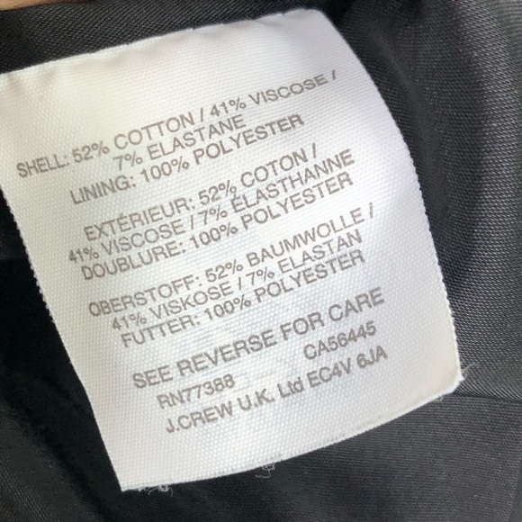 J.Crew BI Stretch black, one button closure blazer - Picture 6 of 12